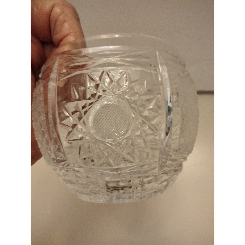 Vintage Julia Crystal Poland Lead Crystal Pear Preserve Candy Jar 8" - Picture 3 of 7